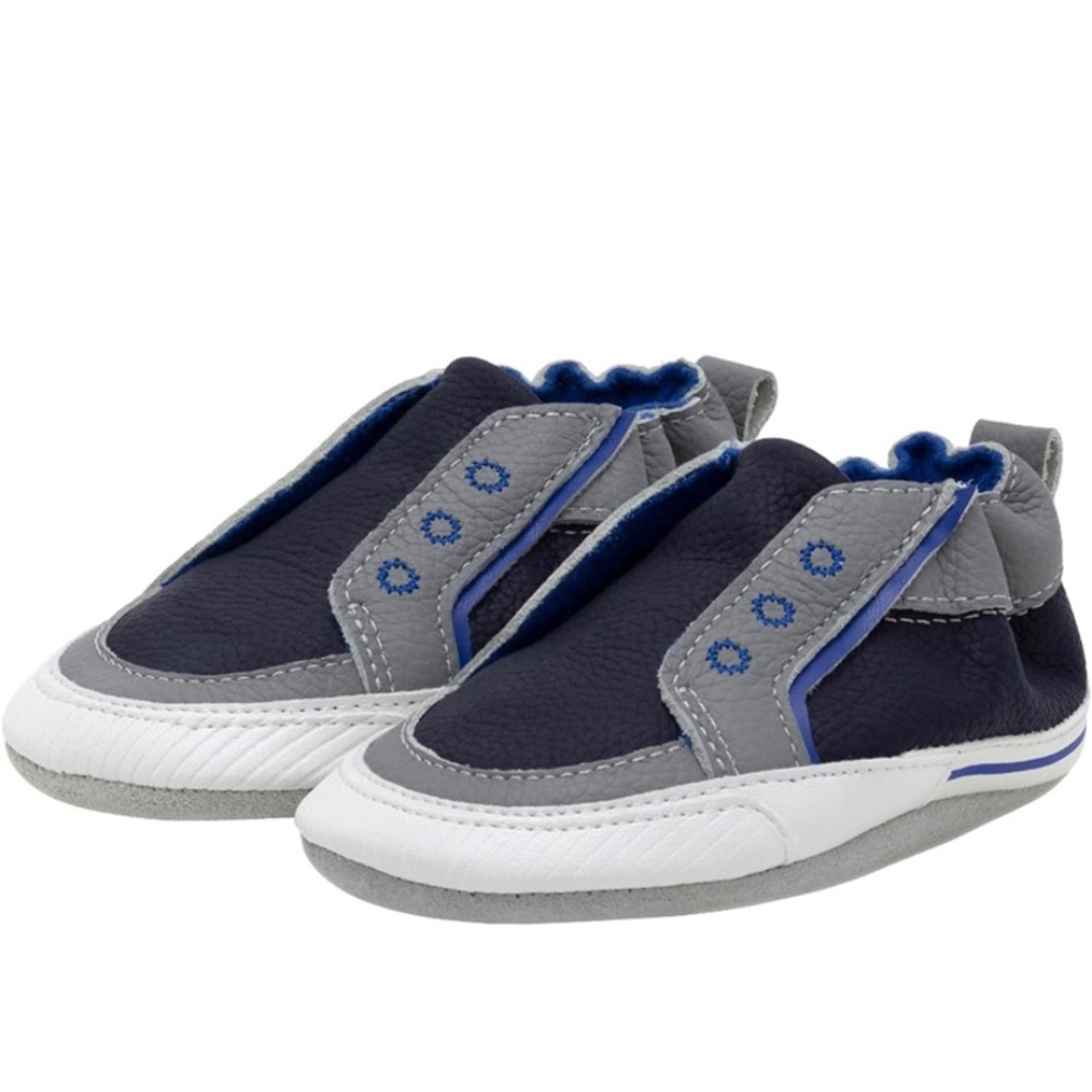 Robeez Steve Soft Soles shoes Navy 6-12 month  size 2 - Never Worn